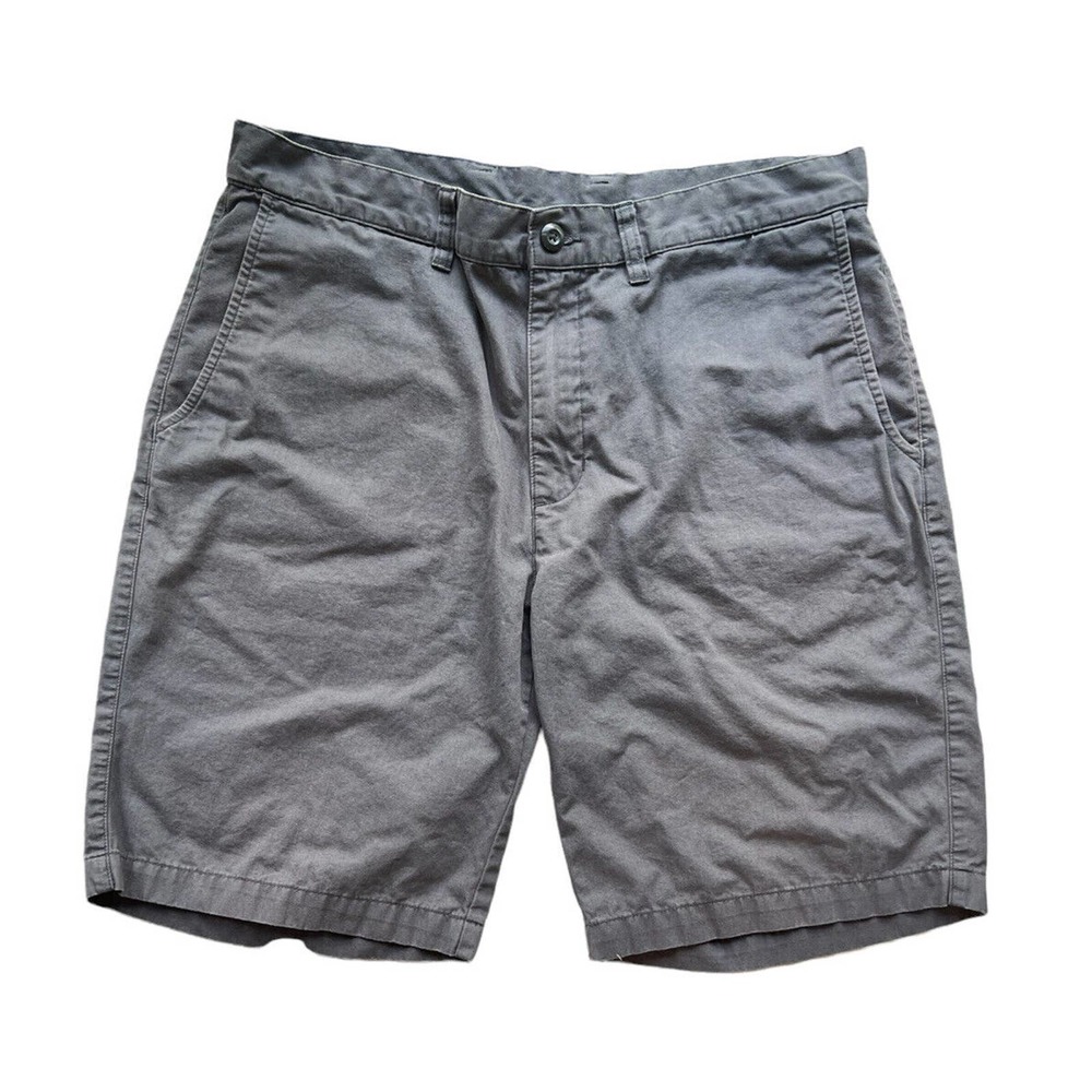 Patagonia Shorts Mens Size 34 Gray Flat Front Chino Casual 10” Inseam Organic